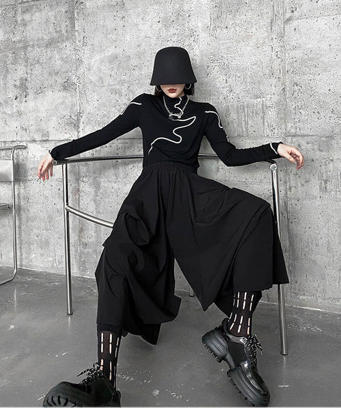 Draped Wide Pants